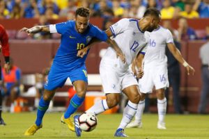 Neymar Scores Twice in Dazzling Display for Santos with Three of Carlo Ancelotti's Brazil Staff Members Watching On